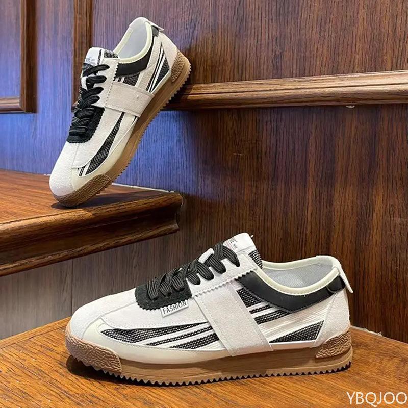 

Большой размер Весна и Осень Новые Толстая подошва Увеличение роста Повседневная Мужская обувь Нишевый Тренд Универсальная Плоская Спортивная Мужская обувь 46 чёрный