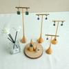 Metal Ear Jewelry T Bar Rack Ear Studs Hanging Tower Storage Shelf Cabinet Window Earring Holder Stand Display Organizer Bracket