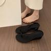 Beautiful temperament, silver toe flip-flops, female summer wear, heel-increasing fairy strap sandals
