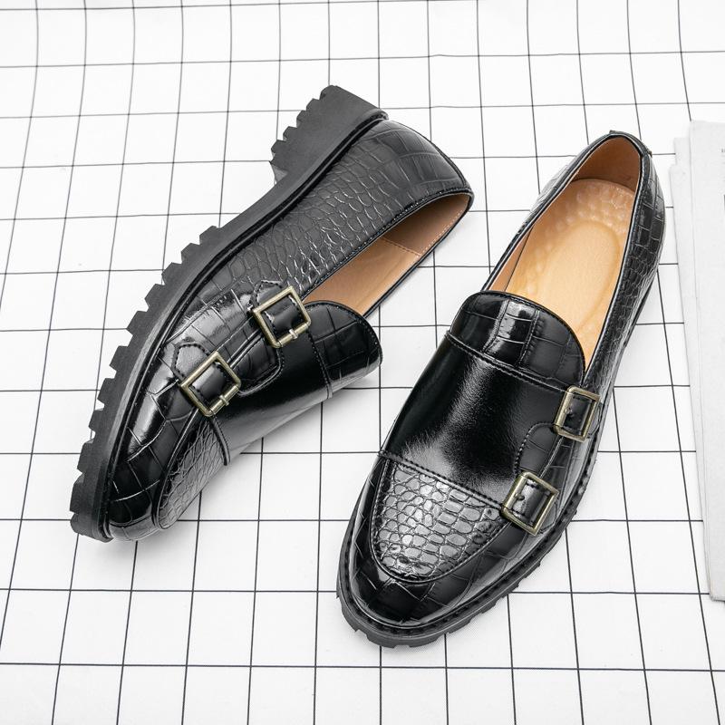 Men's shoes large size four seasons new casual leather shoes fashionable men's one-pedal trendy hairstylist leather shoes