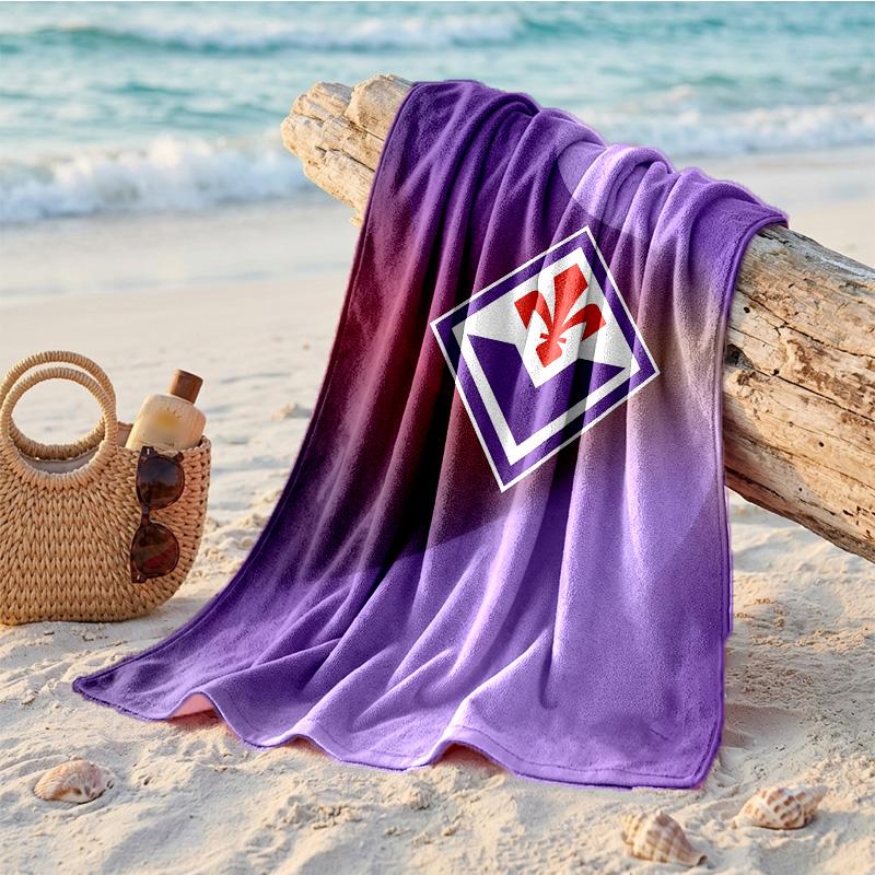 Telo Mare in Microfibra Fiorentina FC Asciugatura Rapida Assorbente Grande per Spiaggia Nuoto Viaggio