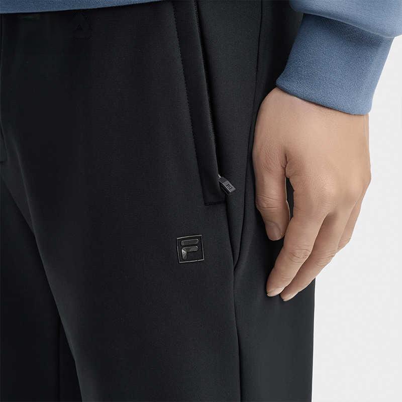 New FILA Lifestyle Knitted Sports Pants Men's Jet Black F11M443604FBK