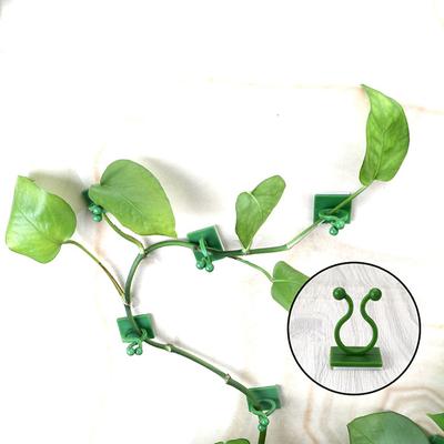 20Pcs Plant Stand Green Leaf Clip Self Adhesive Plant Clip Home Garden Vine Invisible Climbing Wall Stand Hook Plant Clip