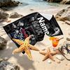 Custom Name Personalized Rock singer Print Beach Towel, for Trip Camping Beach Party Home Decor, Birthday Gift for Family & Friends