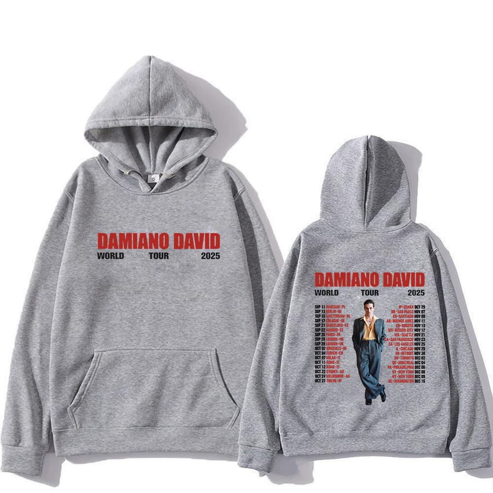 Damiano David World Tour 2025 Hoodie Funny Little Fears Men/women Hoodies Harajuku Aesthetic Winter Clothes Pullover Sweatshirt