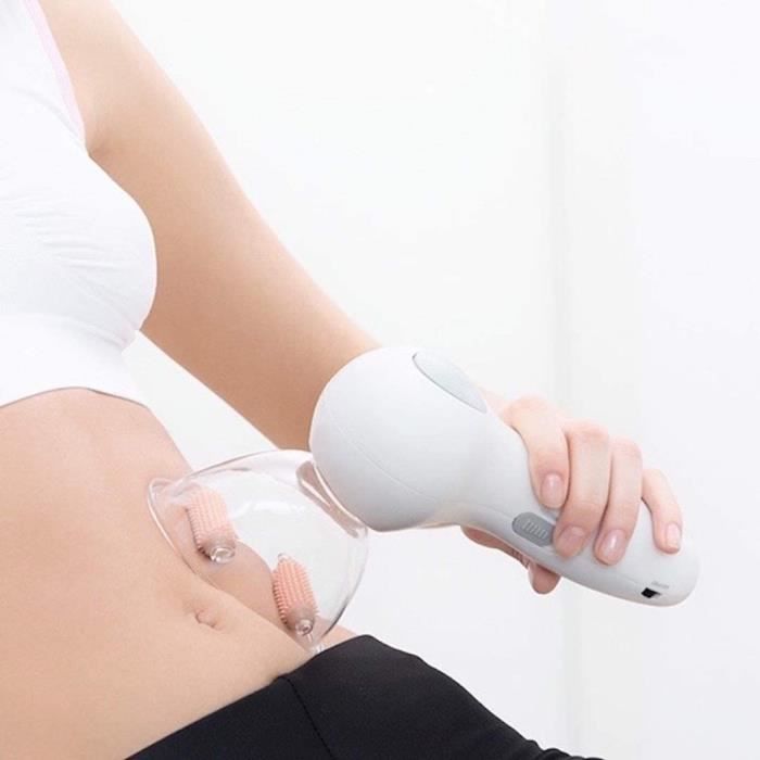 Masseur Anti-Cellulite Électrique - CELLUSTOP - Portatif - 2 Ventouses - Blanc - USB163