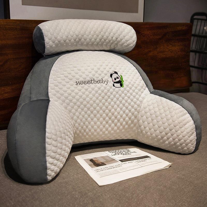 Adjustable Reading Pillow Ergonomic Back Support Cushion 1PC Washable Cover Lumbar Pillow for Bed Sofa Floor Home Use