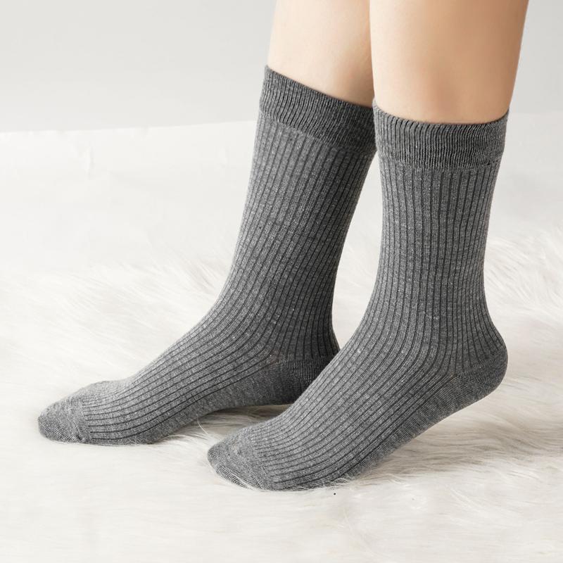 Neue Angola-Strümpfe mit vertikalen Streifen in Rot für Damen, ohne Knochen, bis zur Mitte der Wade, Baumwollsocken für Herbst und Winter