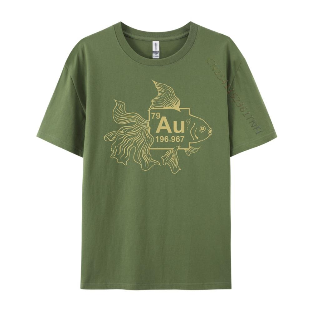 Goldfish Shirt  Gold fish shirt  AU Chemistry Science Graphic T Shirts Men Clothes Camisetas Hombre Large Size Illustration