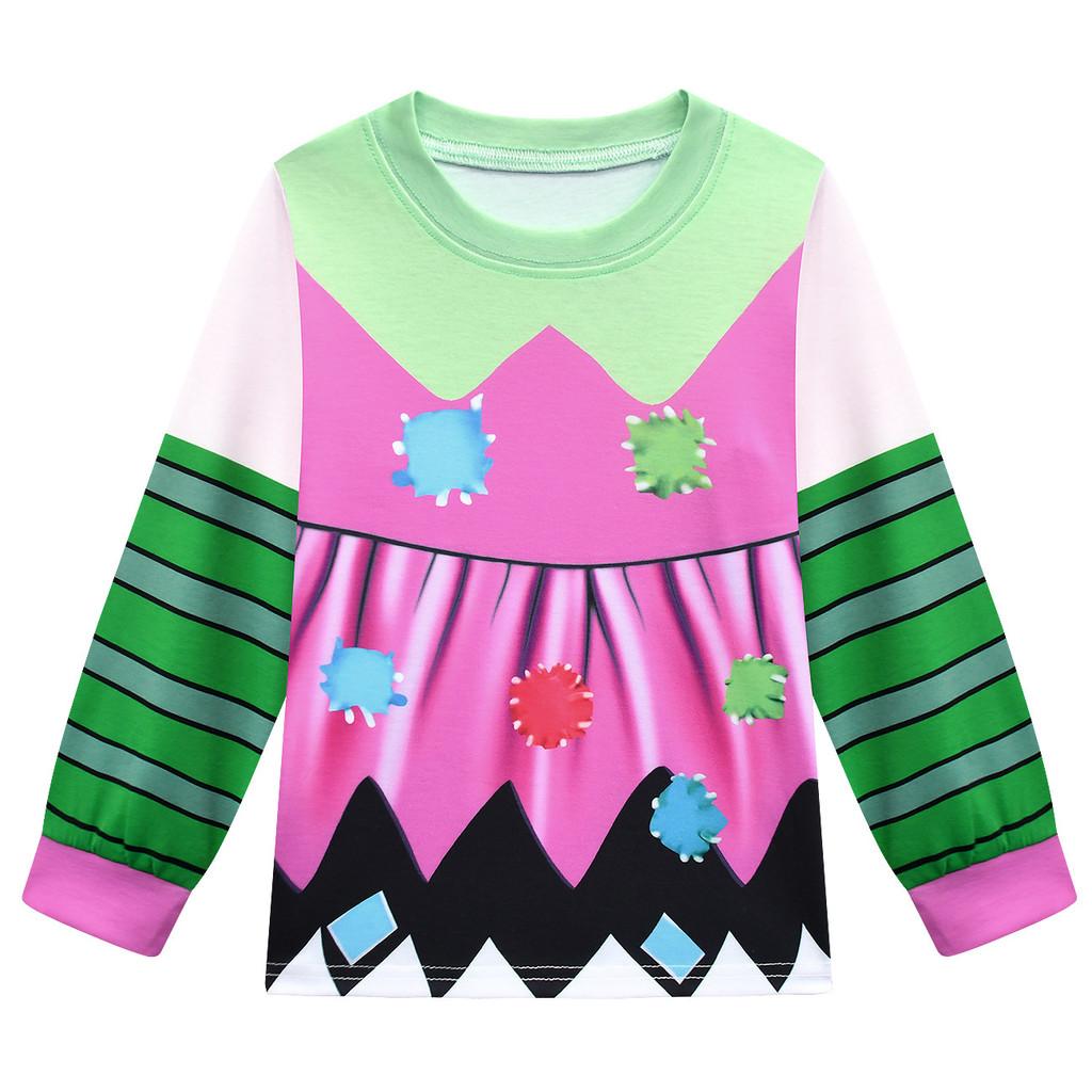 19784 Kinder Mädchen Lily Lovebraids Rosa Bedruckt Langarm T-Shirt Oberteil Hosen Sets