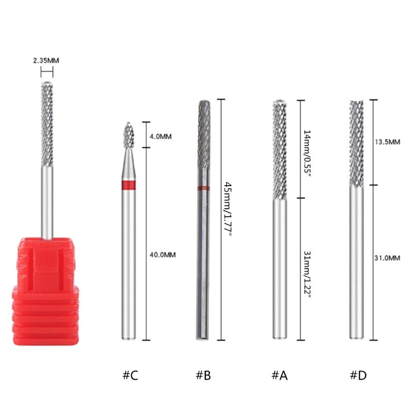 Nail Drill Bits Cuticle Electric Nail File Acrylic Nail Art Tools Gel Remover for Manicure Pedicure Accessory Home Salon