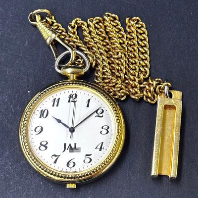 Used New Battery Citizen JAL 6031-343557 Quartz Pocket Watch T143