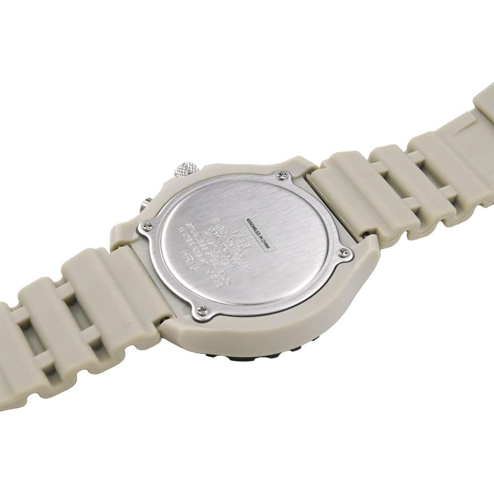 Citizen Q&Q Analog Solar Radio-Controlled Watch Waterproof Date Men's Beige with Urethane Band