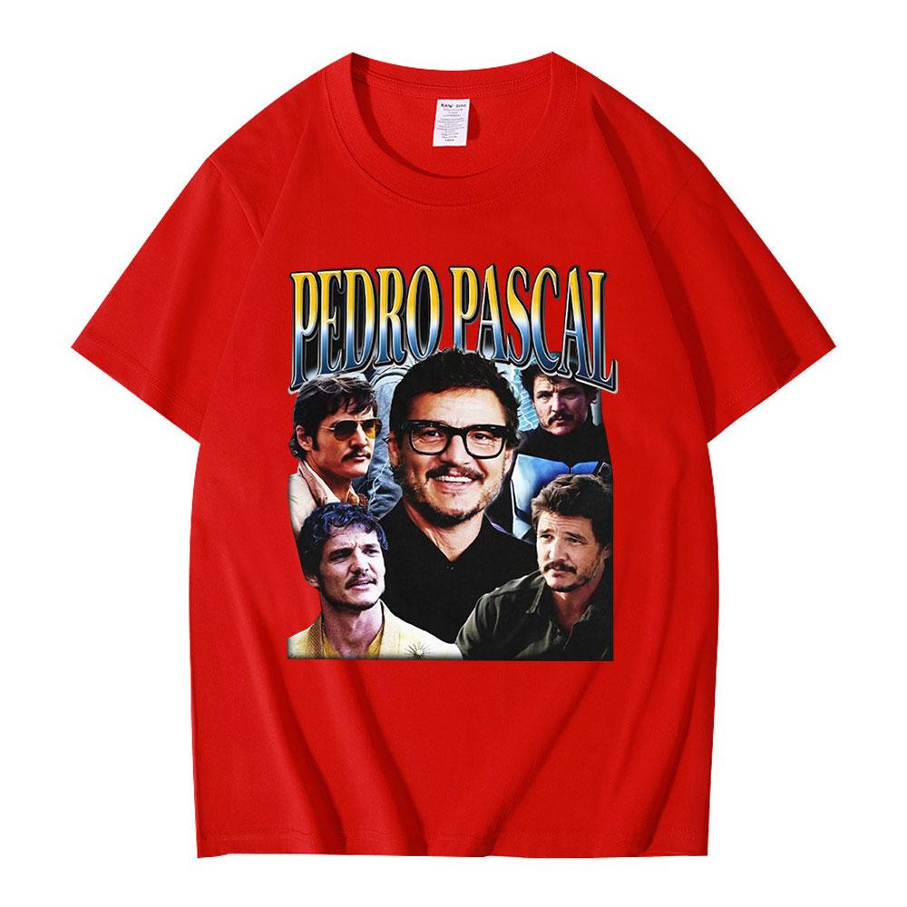 Klasický americký filmový a televizní herec Pedro Pascal Grafické tričko Pánské Dámské Bavlněné Ležérní Trička Topy Nadměrné Velikosti Vintage Streetwear
