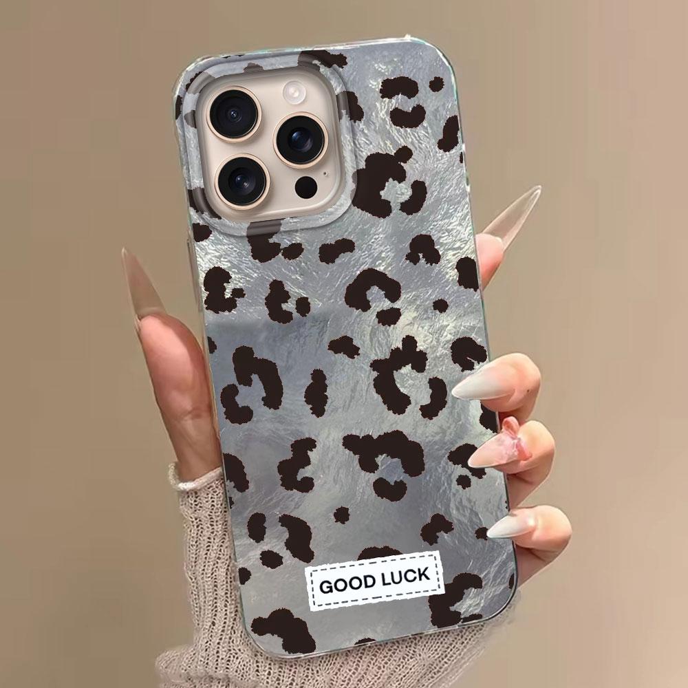 Retro Black Leopard Print Pattern Women Phone Case for Iphone 16 15 14 7 8 Plus 13 11 12 Pro Max X XS XR SE 2022 2020 16e Cover