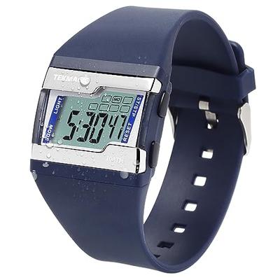 10 ATM Water Resistant Digital Watch with Multiple Functions for Swimming and Diving: Lap Stopwatch, Alarm Clock, Calendar and Backlight
