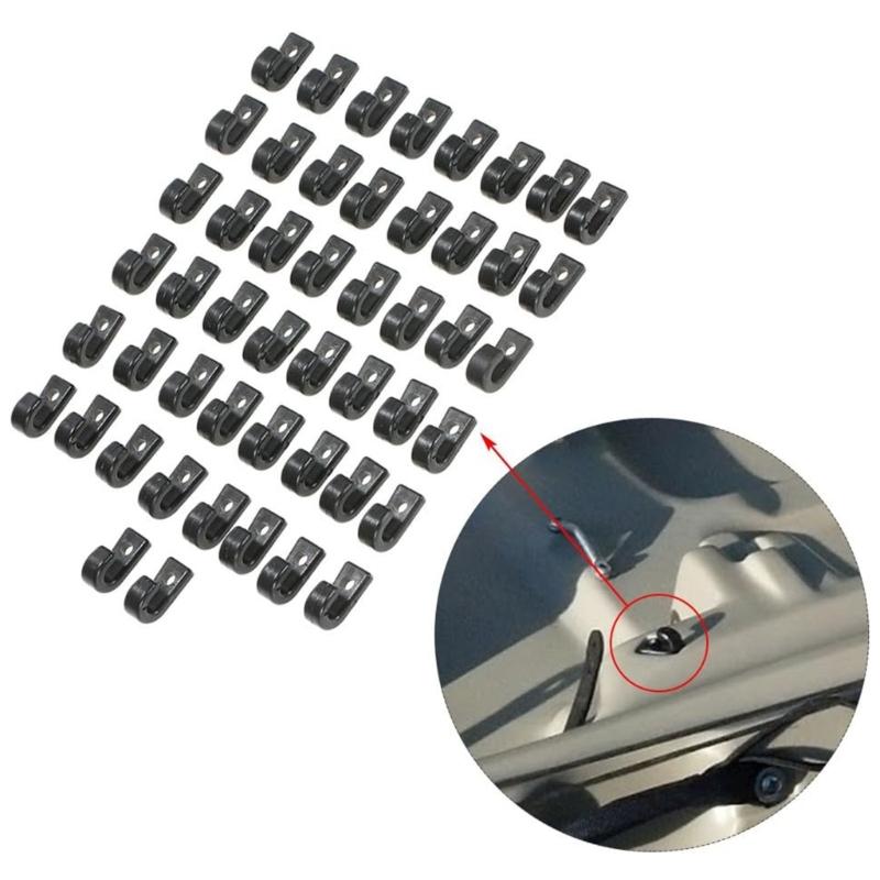 50Pcs Kayak Lashing J Hook Bungee Cord Hook Safety Kayak J Shaped Hook Tie Down Hook Kayak Accessories Enduring