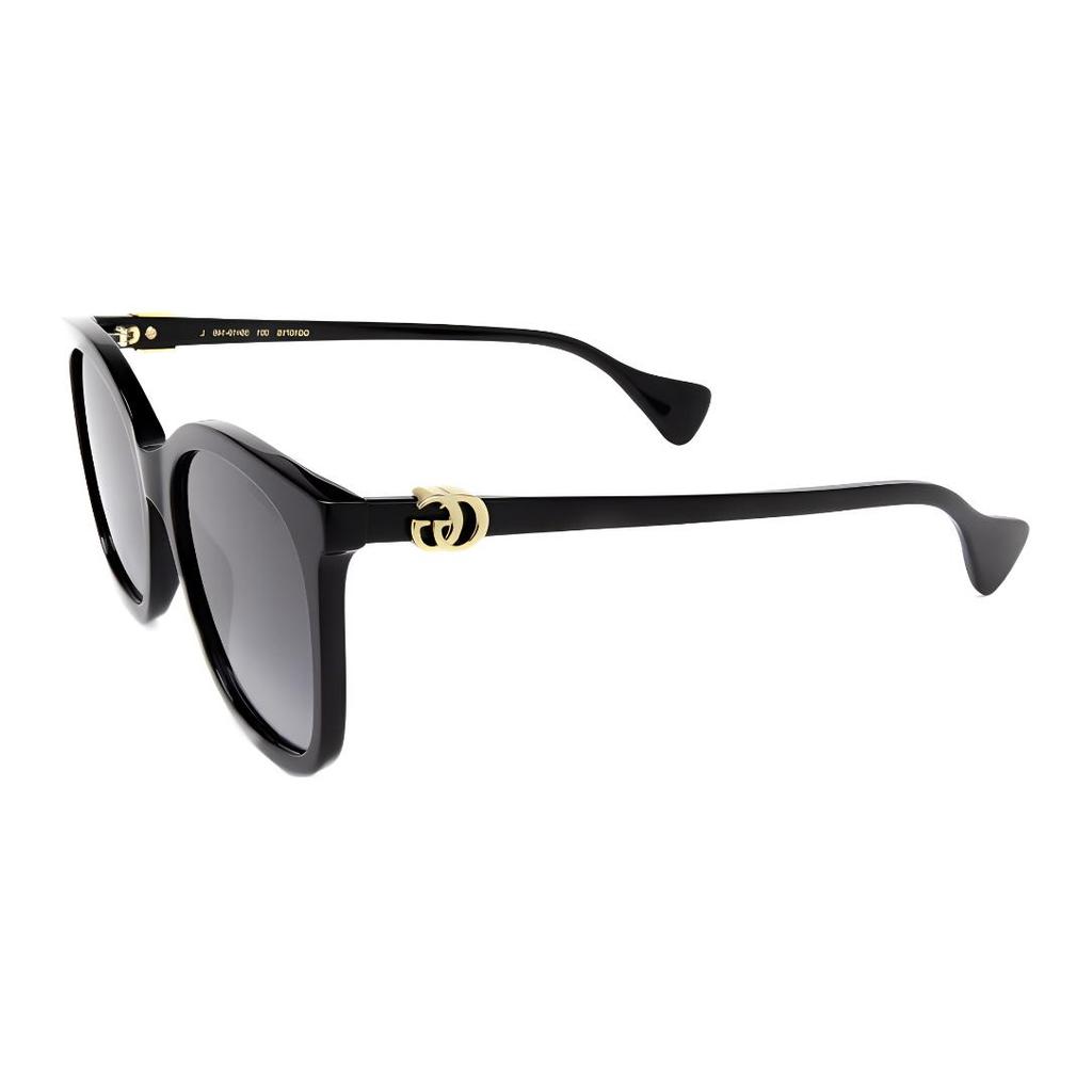 GUCCI Pattern Logo Frame Plate Frame Cat's Eye Sunglasses Unisex Couple Model Black