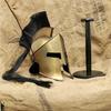 Bronze Finish Spartan Helmet: Greek Warrior Armor Decor