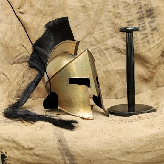 Bronze Finish Spartan Helmet: Greek Warrior Armor Decor