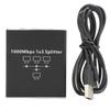 1 to 3 Ethernet Splitter RJ45 Port Internet Splitter Plug and Play LAN Splitter  Router Switch