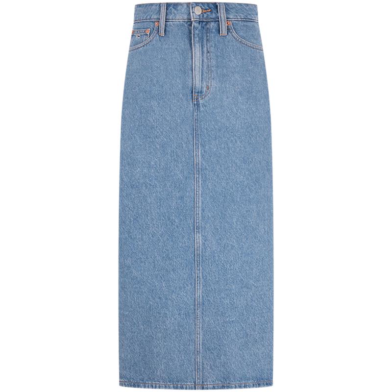 

TOMMY JEANS Women s High-Waist Denim Midi Skirt 25