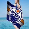 Edmonton Oilers Microfiber Beach Towel, Soft And Absorbent, Quick-Dry, Ideal for Summer Travel, Beach Essential, Swimming Pool Gifts