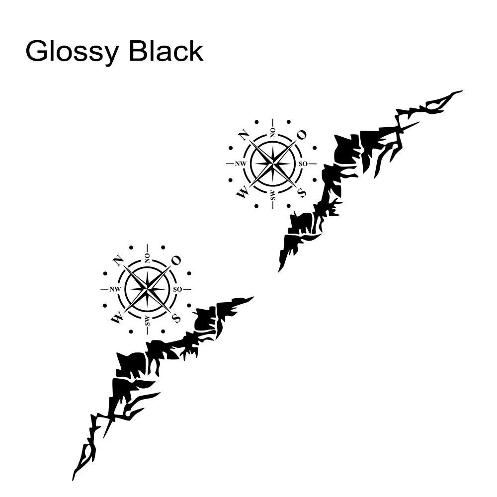 

Автомобильная наклейка графика горный компас комплект декоративная наклейка для Jeep Rubicon Renegade Wrangler Kia Ford виниловая крышка автоаксессуары 60cm