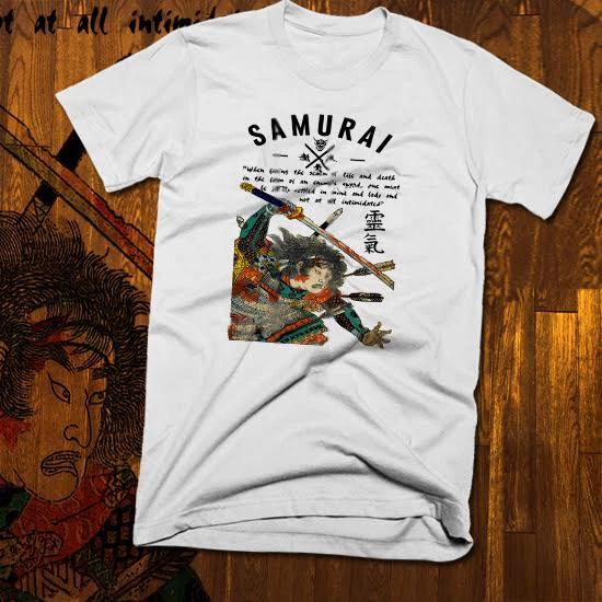 Samurai T-Shirt Japanese Bushido Code kill Bill Hattori Hanzo Katana Ronin, new 3XL
