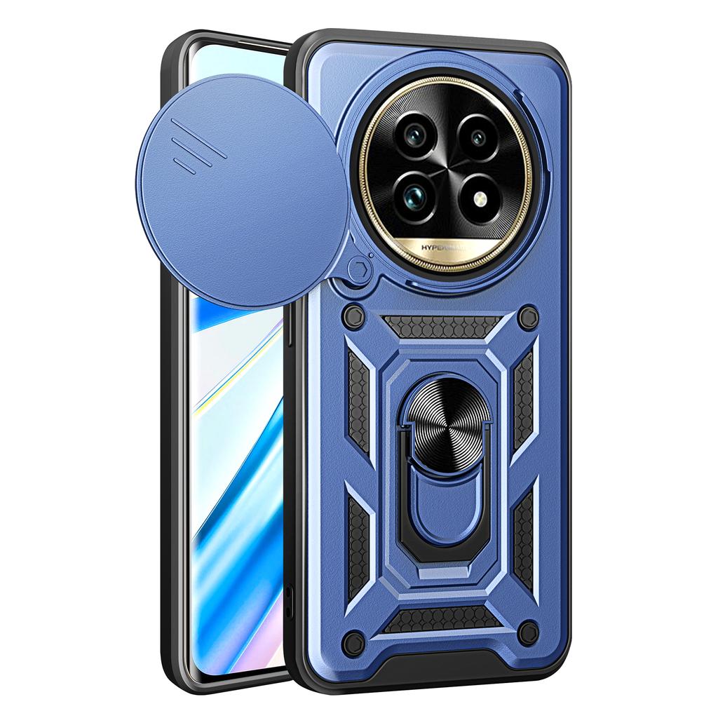 Pro Realme 13 Pro 5G (Globální)/13 Pro+ 5G (Globální) Pouzdro s posuvným krytem kamery PC+TPU Stojánek Kryt na telefon