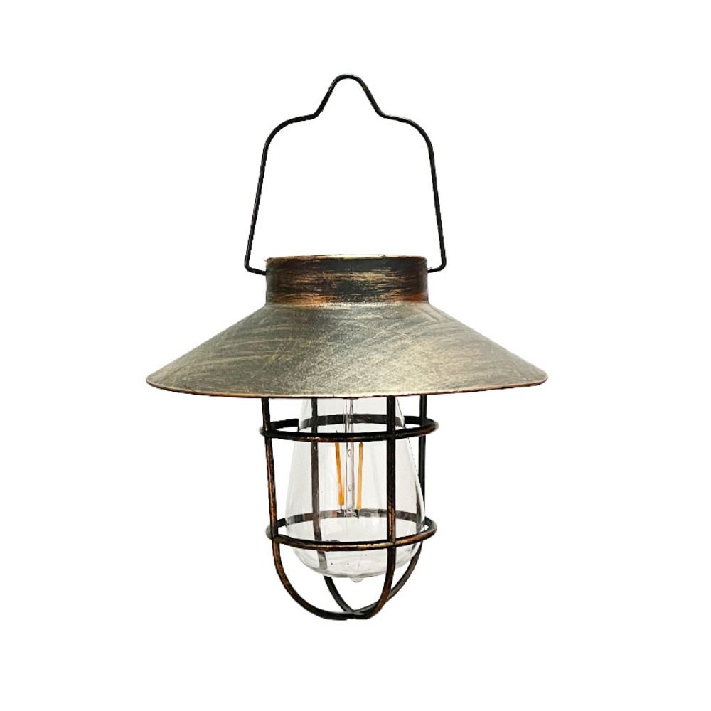Retro Hanging Tent Lamp Vintage Landscape Light Atmosphere Light Solar Lantern Lamp  Outdoor
