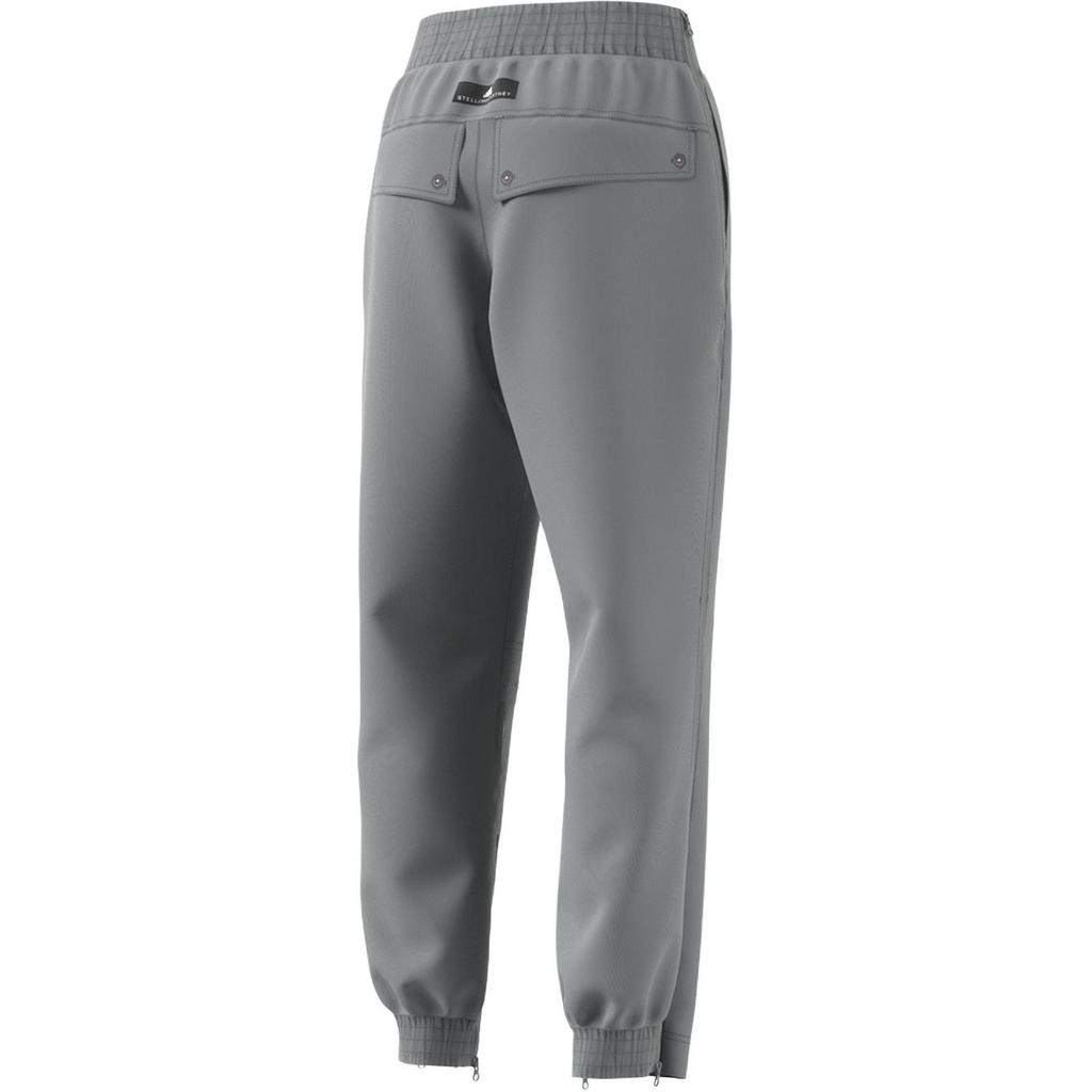 Adidas X Stella McCartney Collaboration Comfortable Soft Skin-Friendly Breathable Cuffed Knit Joggers Women Joggers Gray FT9933