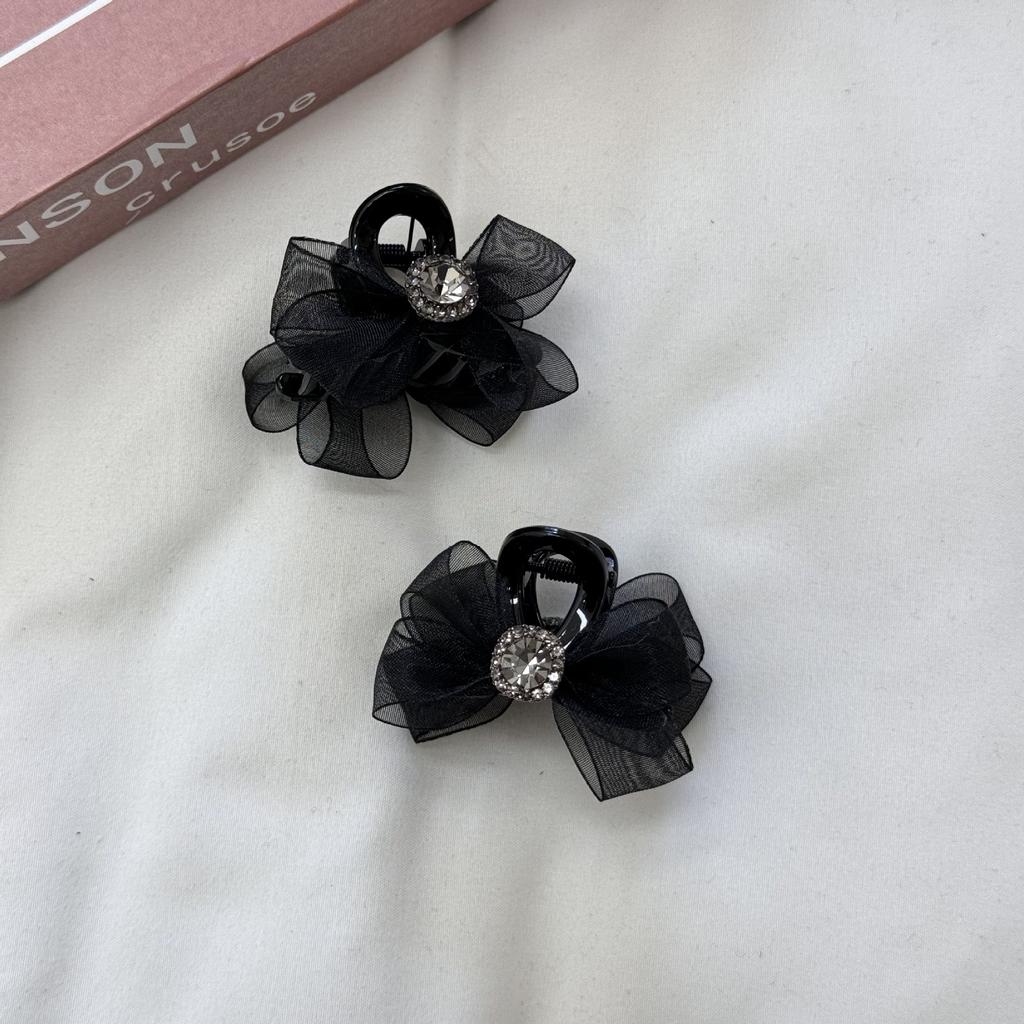 Mini Haarspangen-Clip für Frauen Mädchen Nadel koreanische Kralle Schleife Strass Krabbe Kopfschmuck Designer Vintage trendige Mode neu