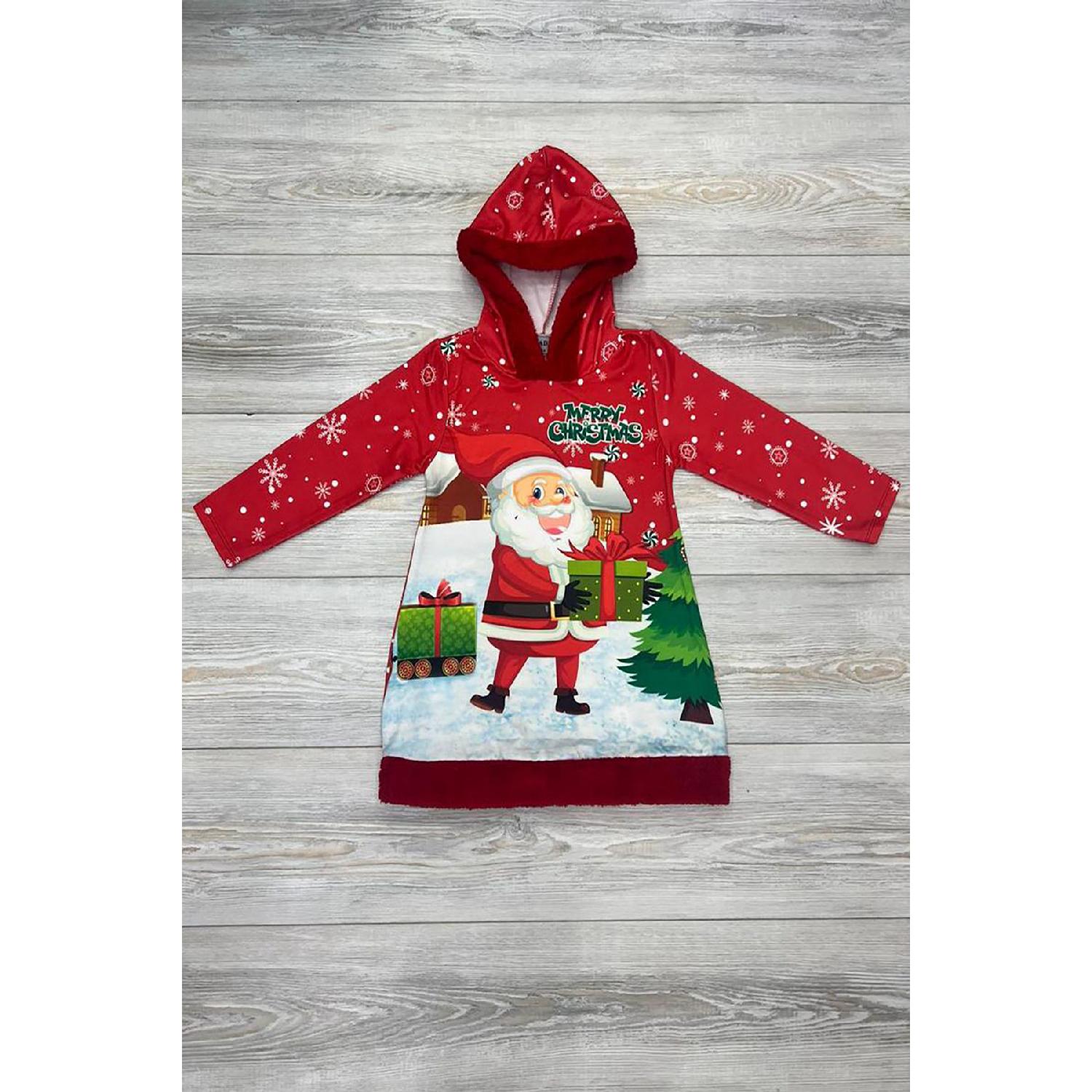 

New Year s Concept Girl s Dress 2-4 Yaş красный