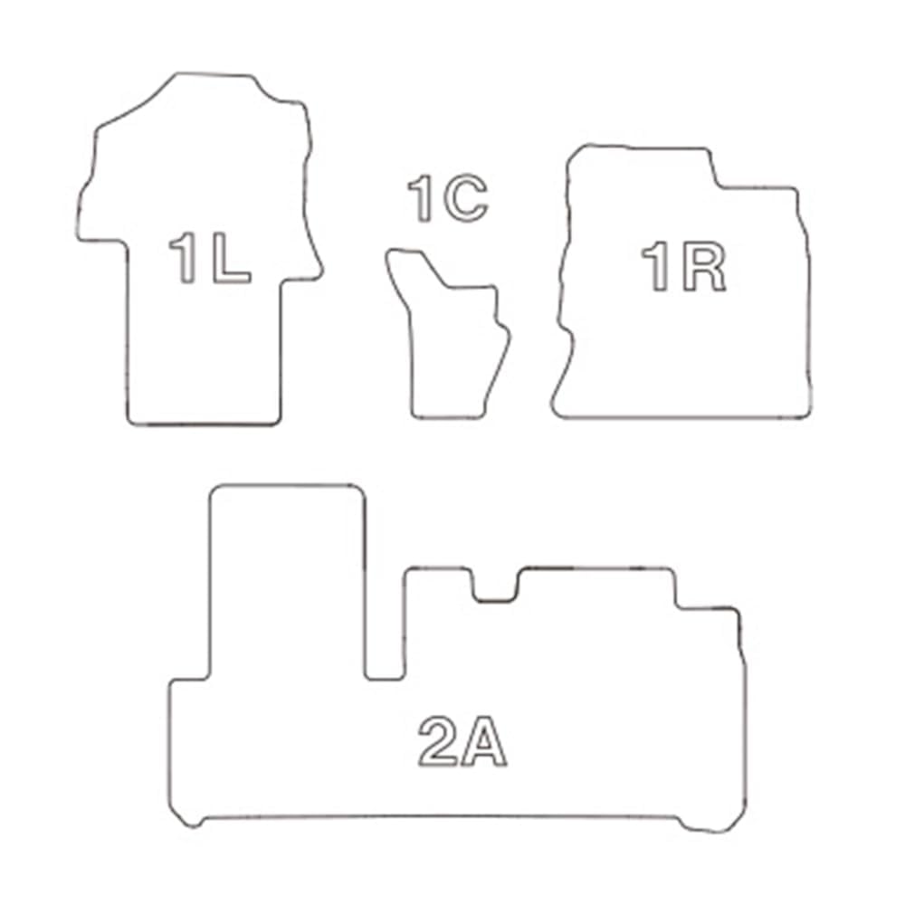 Clazzio Floor Mat 3D Type Set for 1 Tanto Tanto Custom Tanto Fan Cross LA650S LA660S Chiffon LA650F LA660F NEW Rubber Type Black / / / /