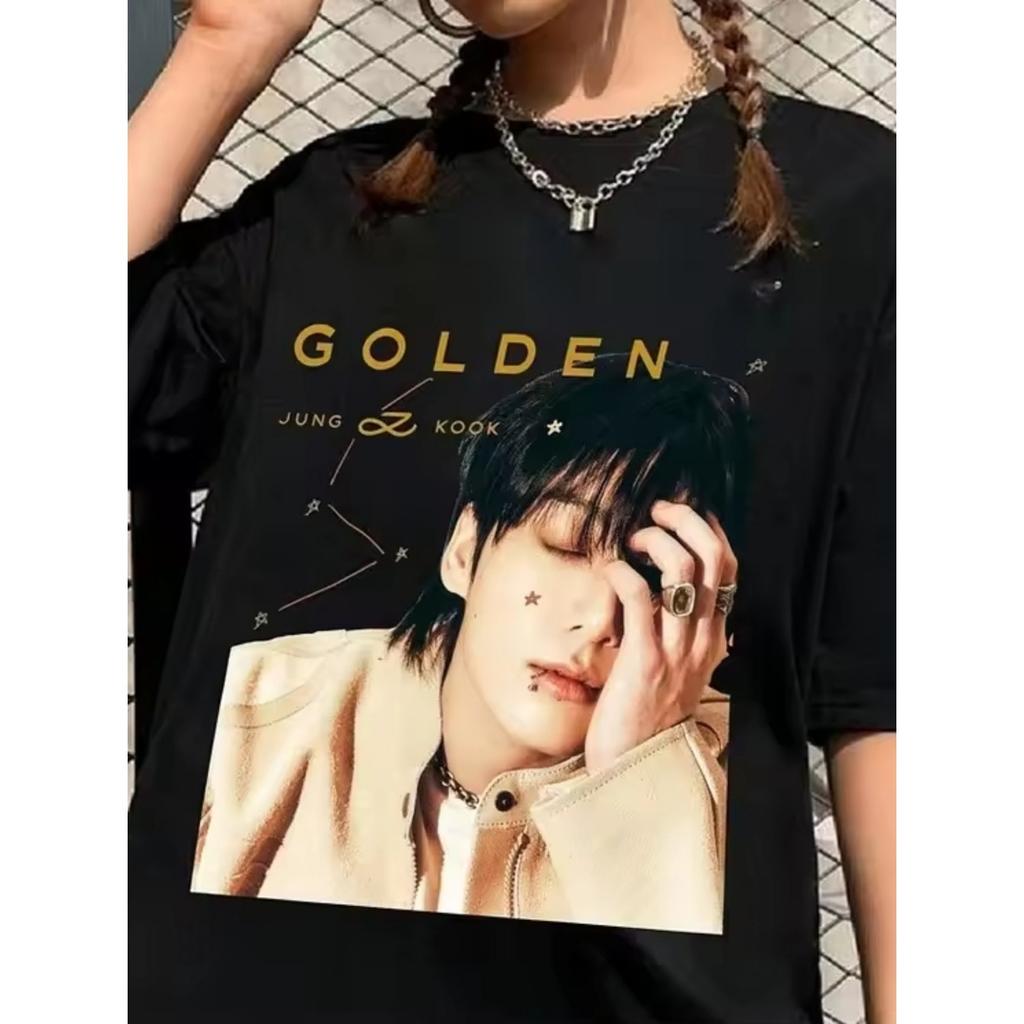 2026 BTS Jung Kook Sommar Mode Trendigt Män Kvinnor Vintage Topp Hip Hop Streetwear Överdimensionerad T-shirt Kortärmad Vardagskläder Y2K