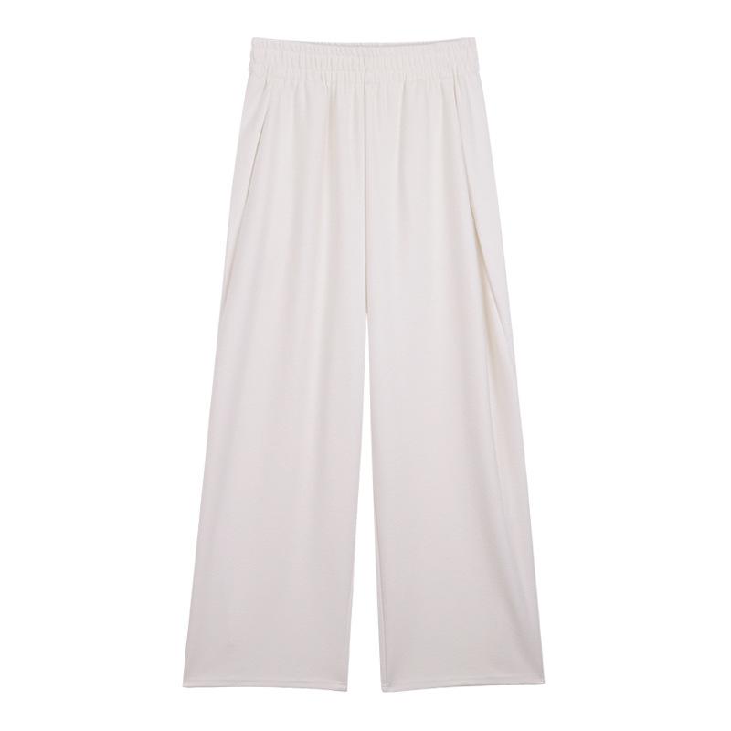 Pantaloni largi simpli de toamnă și iarnă din catifea, cu talie înaltă, drapați, largi, simpli, groși, cu picior lat