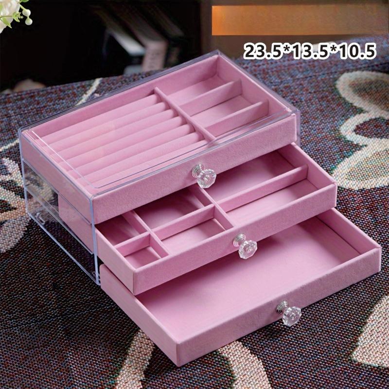

Трехслойная шкатулка для хранения ювелирных изделий, выдвижного типа, большой вместимости, с защитой от окисления, для серег, колец, ожерелий, браслетов, шкатулка для ювелирных изделий.
