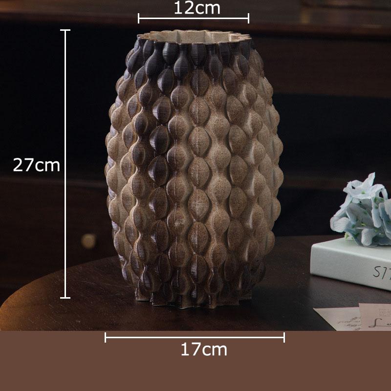 Wave Striped Ceramic Vase Creative Plant Pot Table Decoration Ornaments Flower Arrangement Floral Vases Room Aesthetic Decor