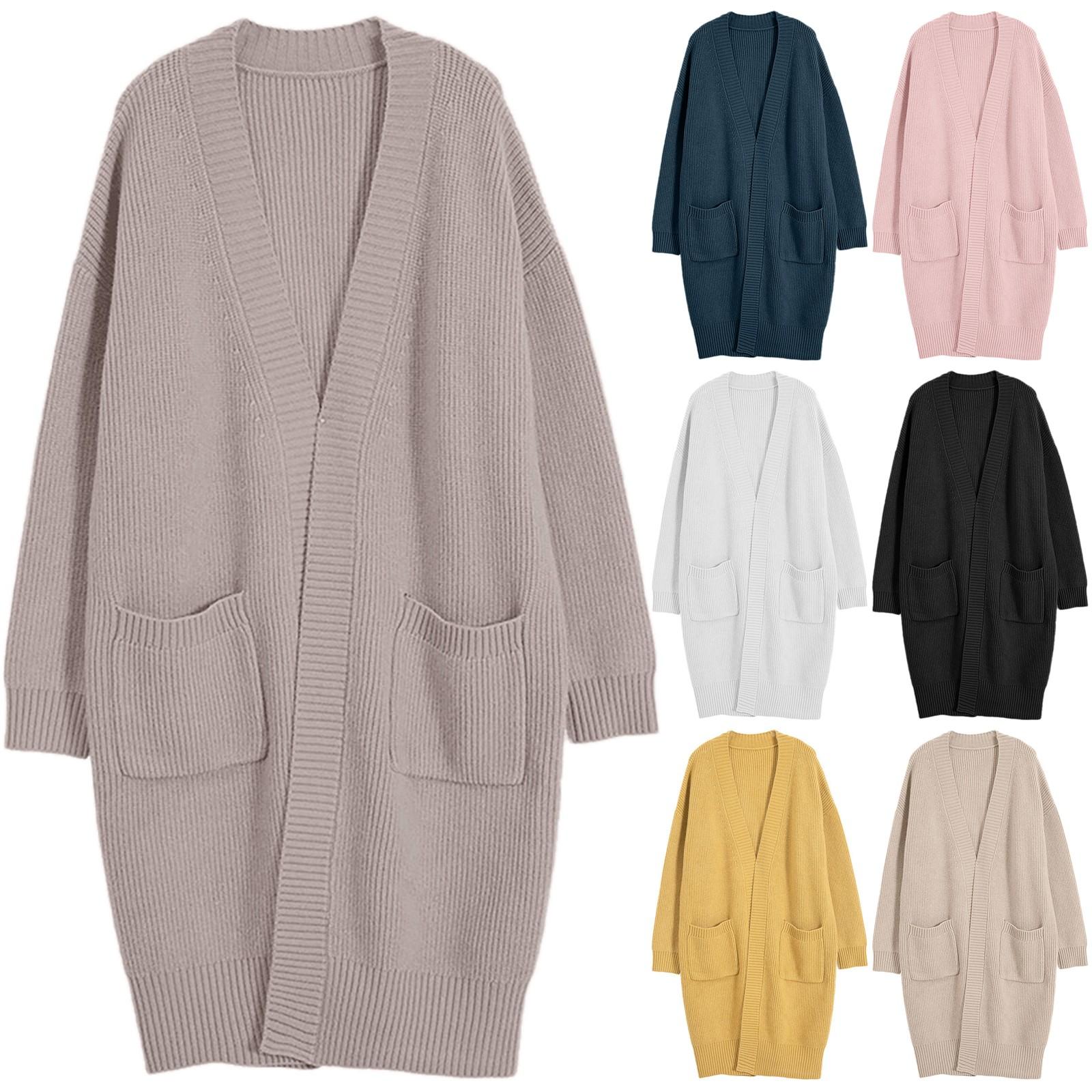 

Women s Knitted Cardigan Long Sweater Thickened Winter Warm