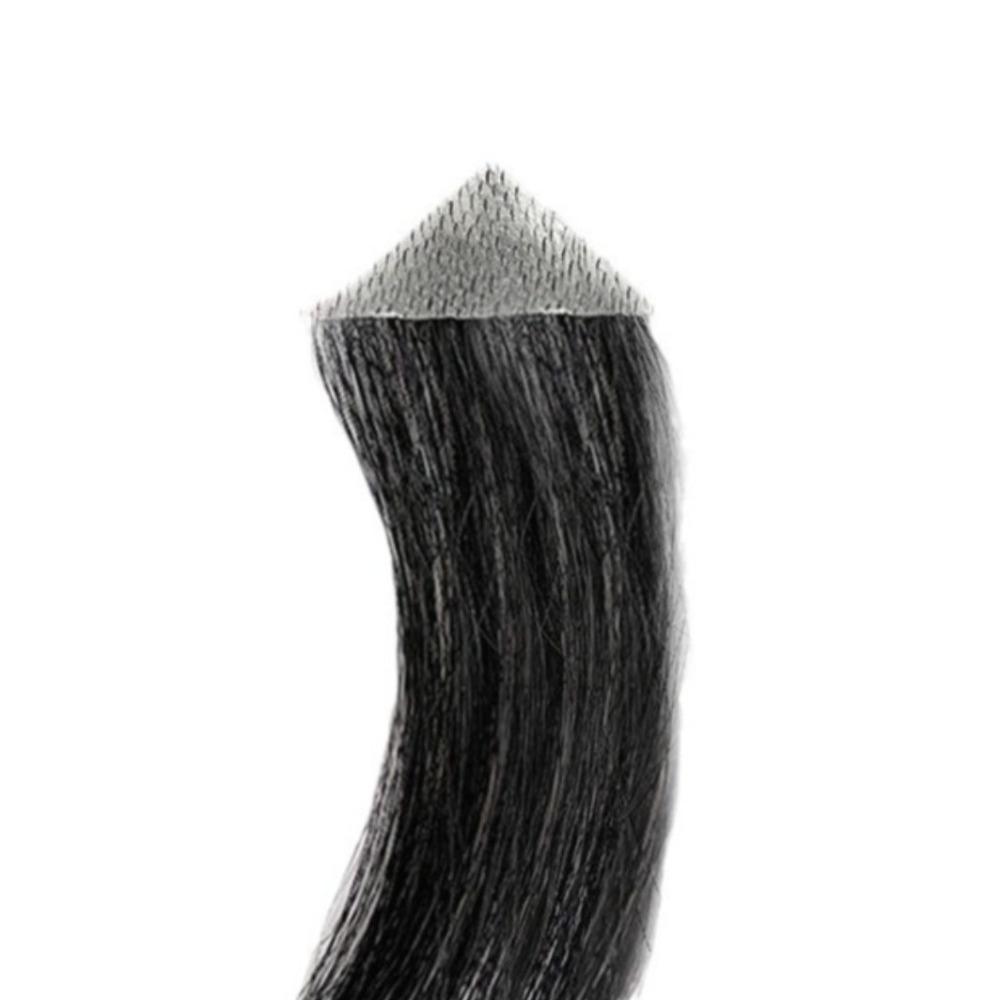 Seamless 100% Human Hair Hairpiece Invisible Hairline Sideburn Patch Forehead Patch  Men
