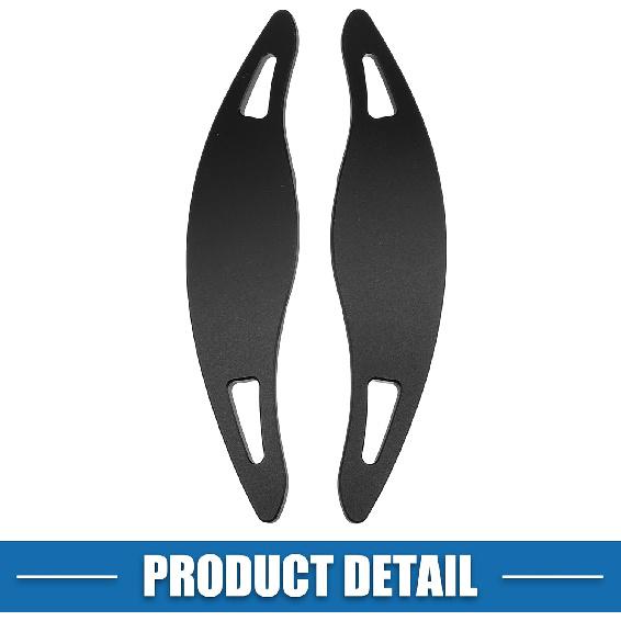 Lenkrad Schaltwippenabdeckung Schalthebelverlängerung für Kia 2018-2022 Aluminiumlegierung Schwarz (2er Set)