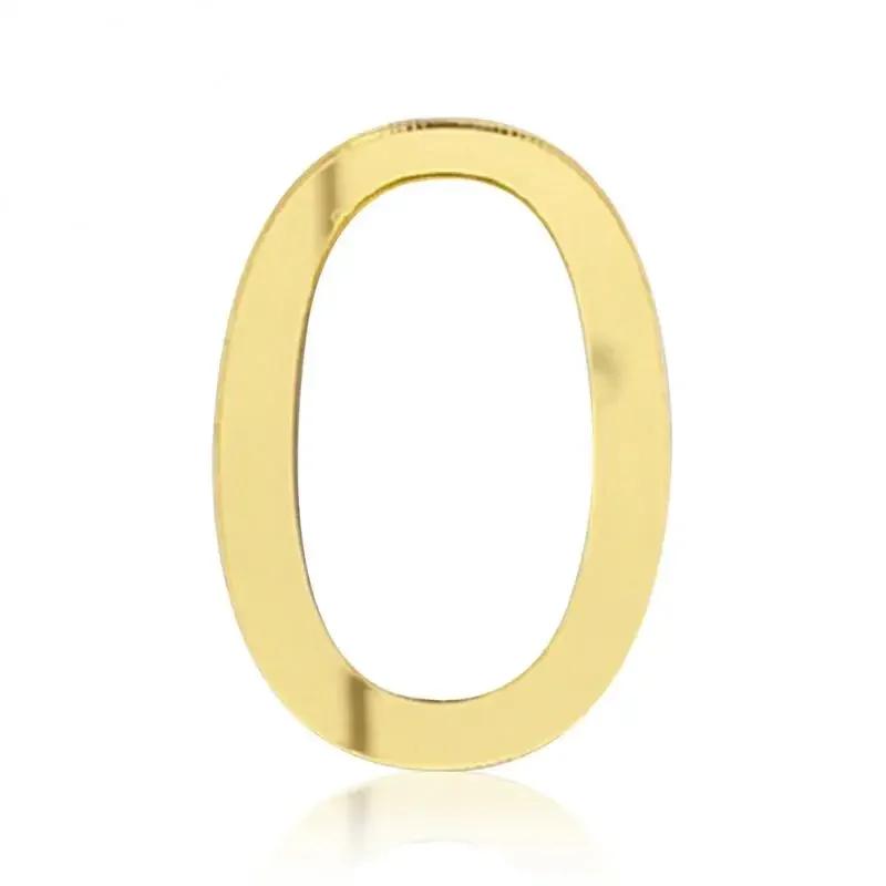 ZEXEF 3D Digits House Number Sticker Self Adhesive Door Plate Metal Sign Address Apartment Door Number Outdoor House Number