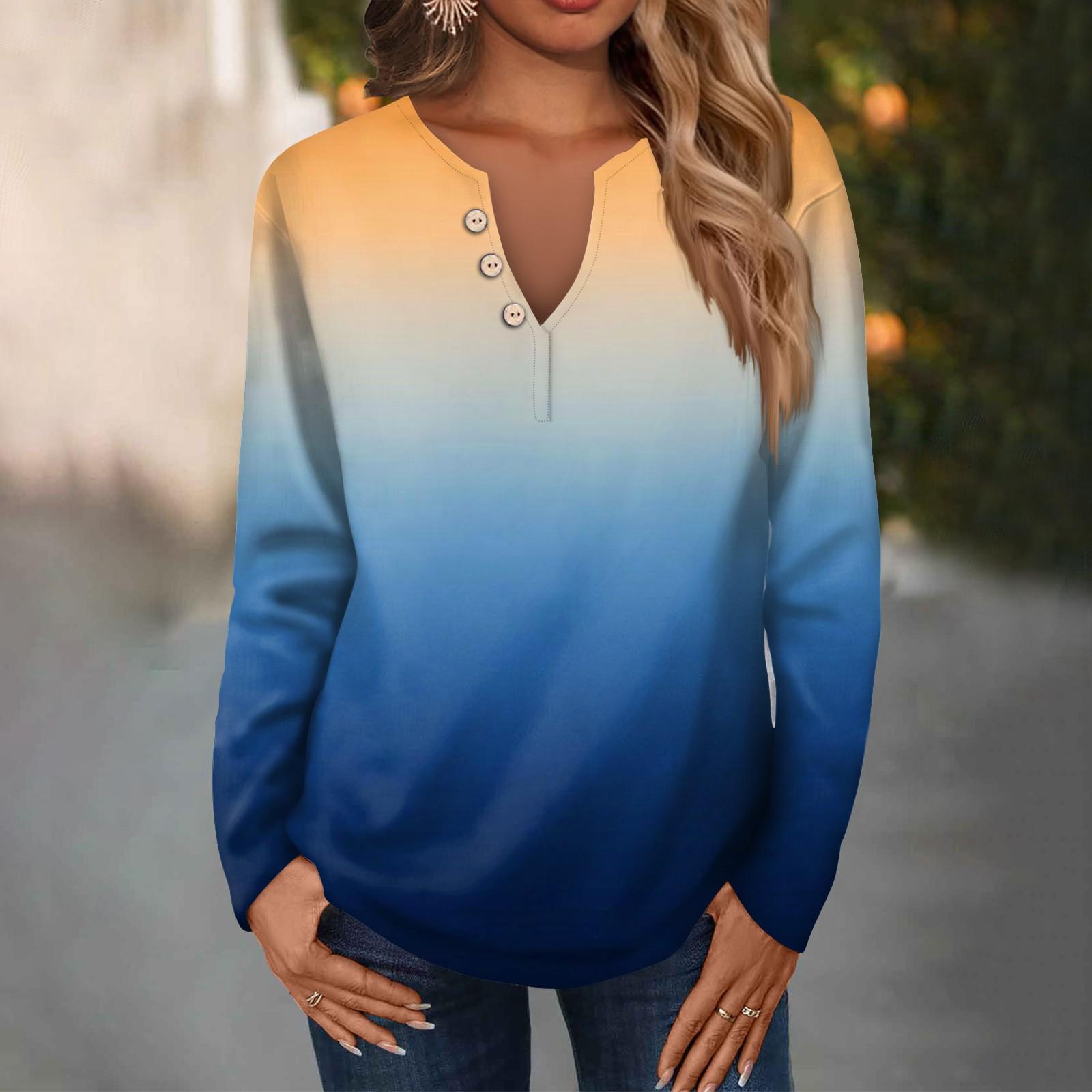 

Женская модная повседневная свободная футболка с круглым вырезом и длинным рукавом с рождественским принтом, женский топ с декоративными пуговицами XXXL