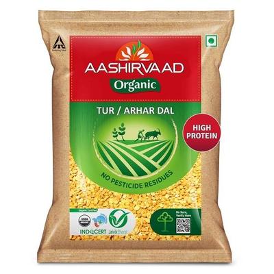 Aashirvaad Biologische Arhar/Tur Dal, 1 Kg, 100% Biologische Arhar/Tur Dal Rijk aan Eiwitten