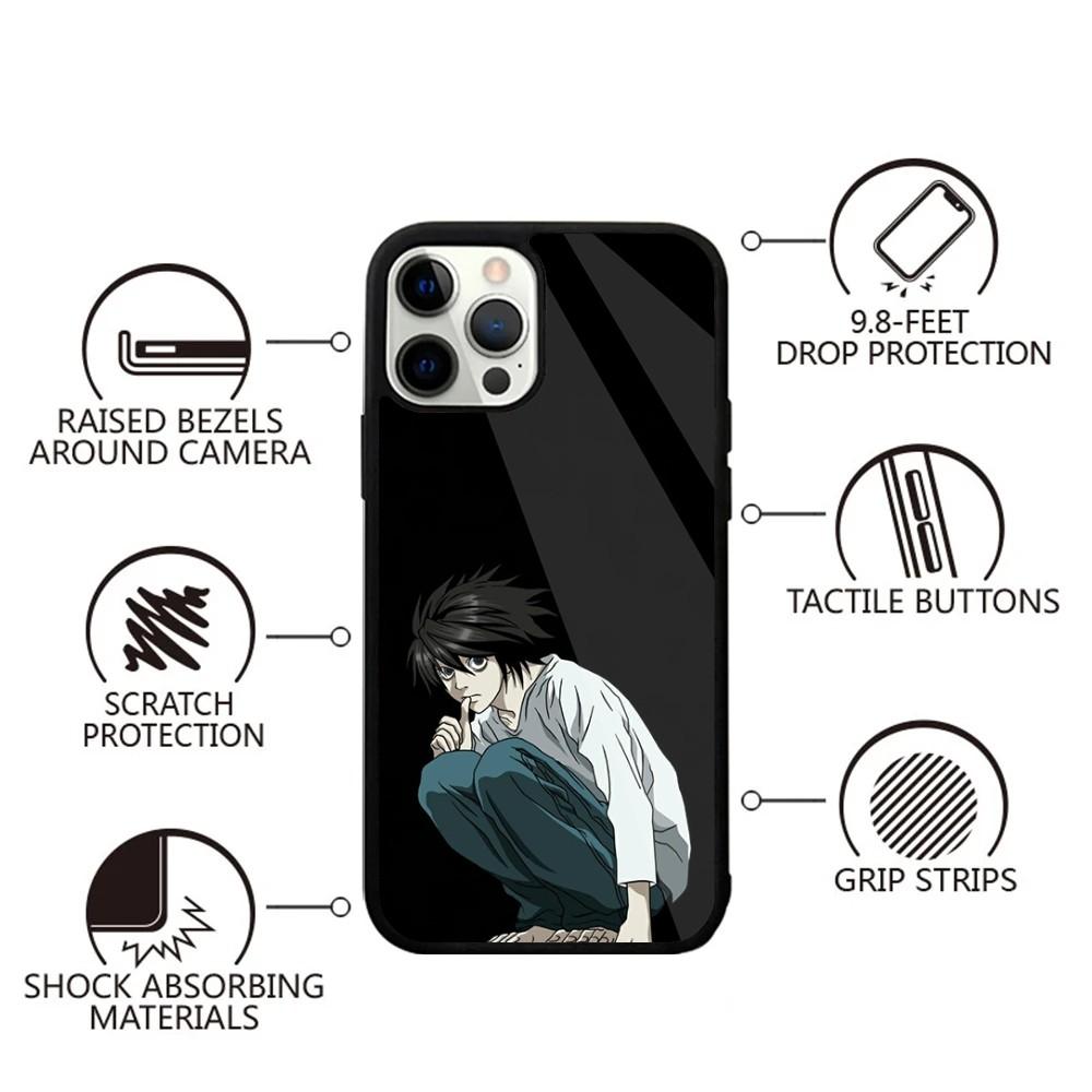 L-Lawliet D-Death Note Phone Case For iPhone 15,14,13,12,11,Plus,Pro,Max Mini Magsafe Magnetic Wireless Charging