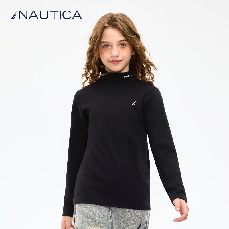 Nautica Kids  Unisex Long-Sleeve Mock Neck T-Shirt 160