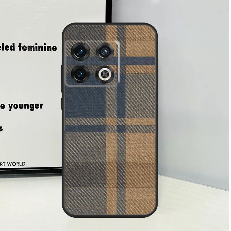 Brown Plaid For OnePlus Nord CE 5 2 3 4 Lite N20 N30 Case For OnePlus 15 13 12 11 10 Pro 10T 12R 13R 13T