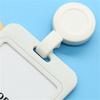 Frosted ID Card Holder Name Tag Easy To Pull Buckle Retractable Badge Reel  Doctor Hospital