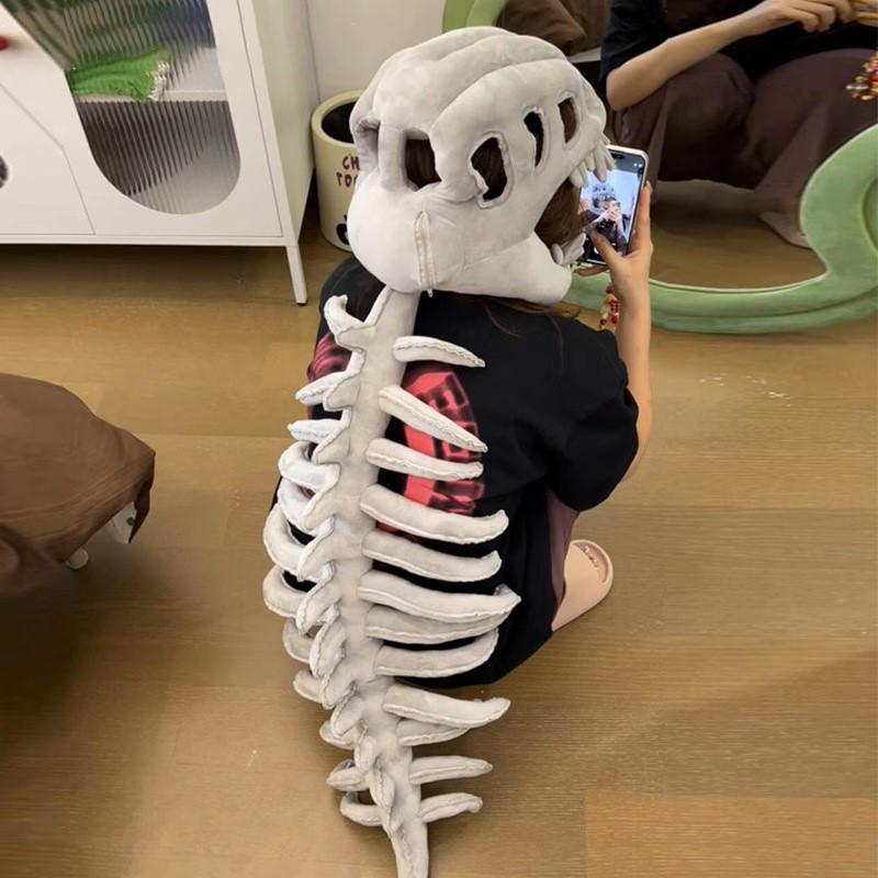 Dinosaurier-Skelett Plüschtier für Kinder mit superweichem Kurzflor für Geschenke und Sammler